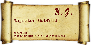 Majsztor Gotfrid névjegykártya